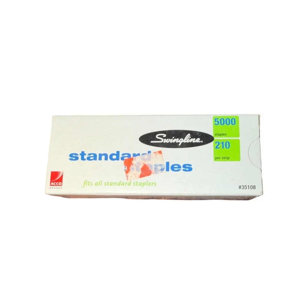 Swingline Standard Staples 35108 Lot of 6 Boxes 30000 Total Chisel Point‎ Silver